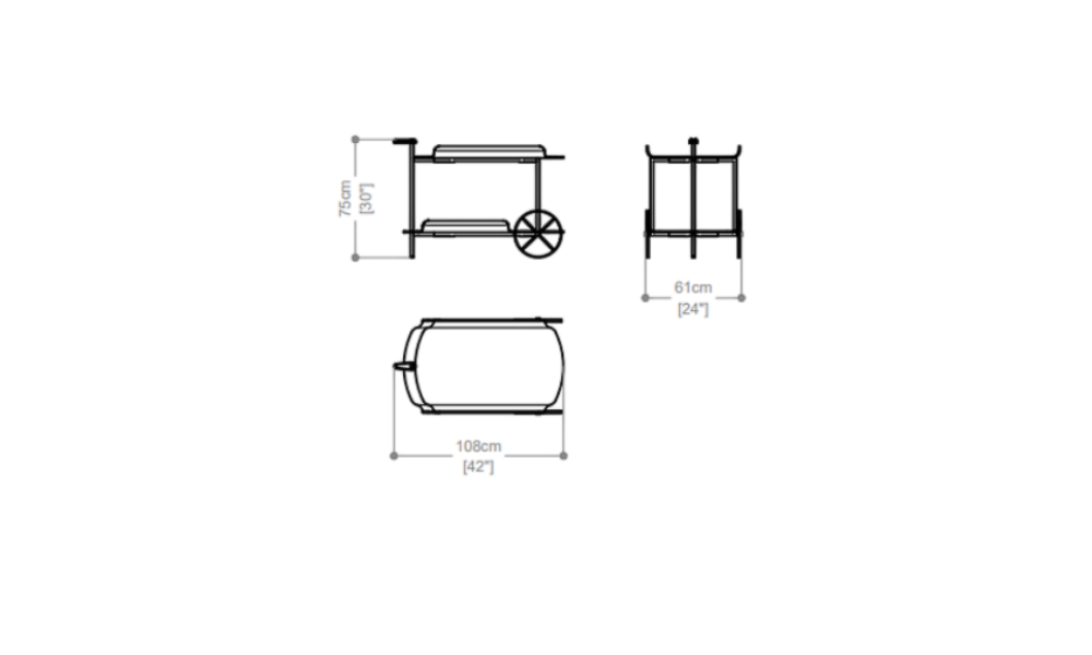 Image of the main dimensions of the product